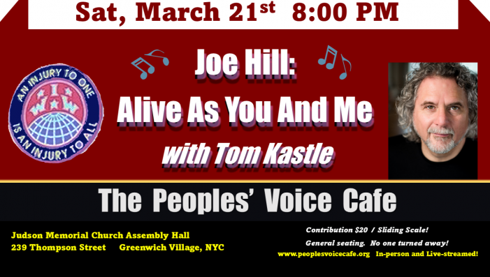 Joe Hill Musical Play with Tom Kastle (LIVESTREAM)