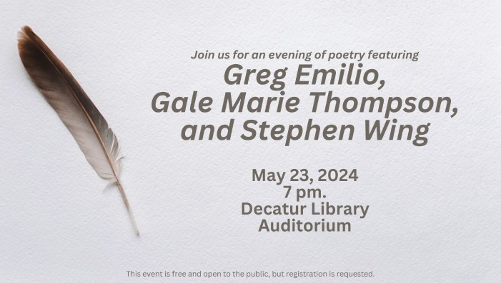 Poetry Reading featuring Greg Emilio, Gale Marie Thompson, and Stephen Wing