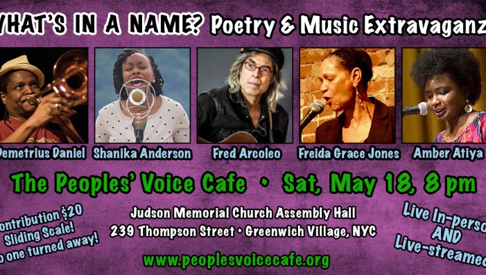 What's In A Name? Poetry & Music Extravaganza (IN PERSON)