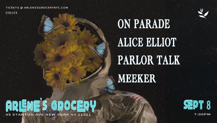 On Parade, Alice Elliot, Parlor Talk, & Meeker