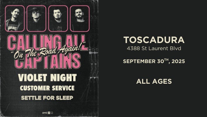 Calling All Captains, Violet Night, Customer Service, Settle for Sleep