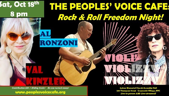 Rock & Roll for Freedom: Val Kinzler & Violizzy & Al Ronzoni (IN PERSON)