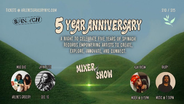 Spinach Records 5th Anniv. feat. Raury, Ajai Kasim, Jayna Elise, & Muo Duo