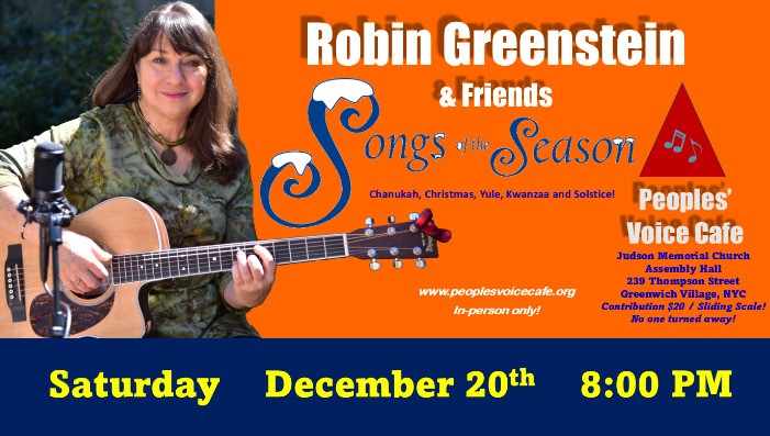 Songs of the Season with Robin Greenstein and Friends  (IN PERSON)