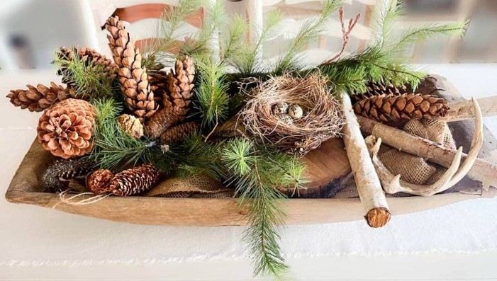 Craft and Connect : Winter Wreath or Table Centerpiece