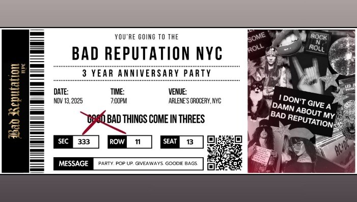 Bad Reputation 3 Year Anniversary Party