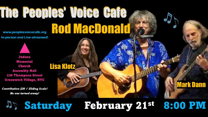 Rod MacDonald with Mark Dann and Guest Lisa Klotz (IN PERSON)