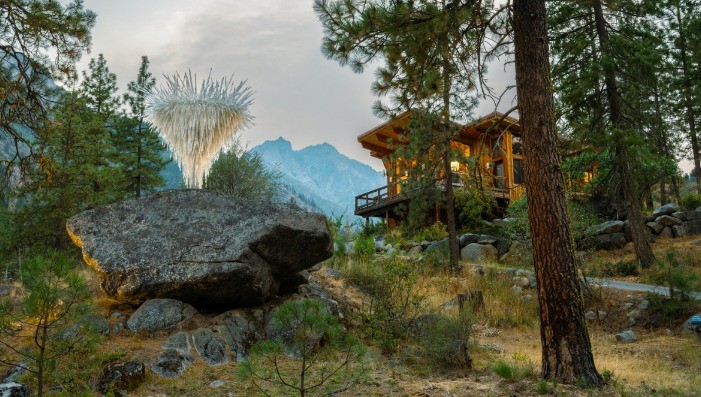 IN A LANDSCAPE:  Sleeping Lady Mountain Resort