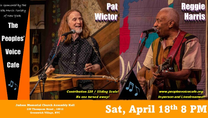 Reggie Harris and Pat Wictor (IN PERSON)