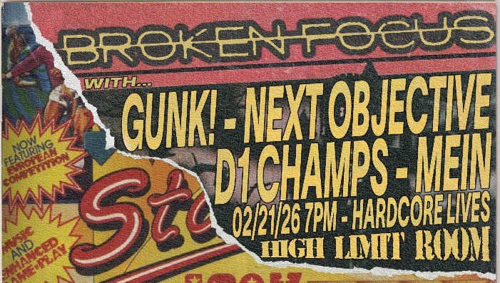 BROKEN FOCUS W/ GUNK!, NEXT OBJECTIVE, D1 CHAMPS & MEIN
