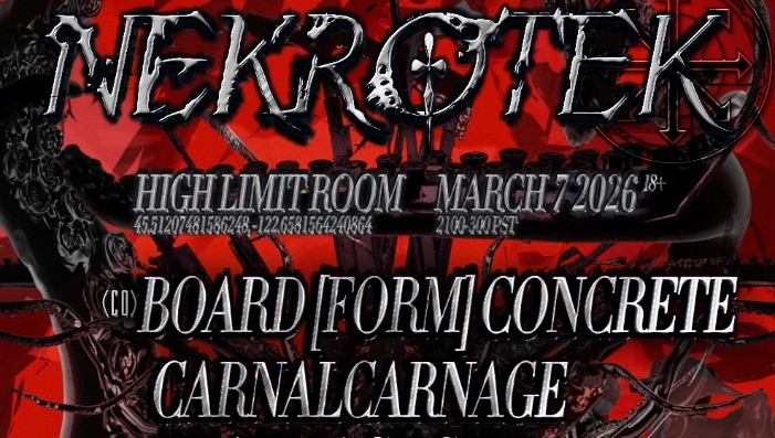 GLAR3 Presents: NECROTEK a deconstructed club, & dark techno chaos ritual☿