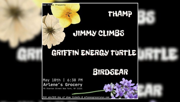 Thamp, Jimmy Climbs, Griffin Energy Turtle, Birdsear