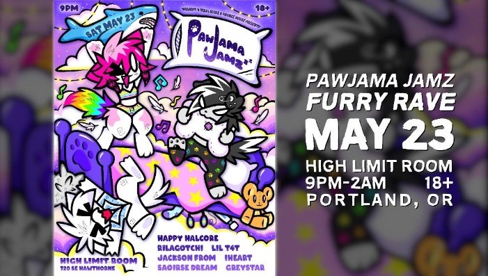 Feral Kickz x Mosh Pit x Pounce House - Pawjama JamZzz Rave!