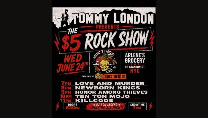 TOMMY LONDON $5 ROCK SHOW