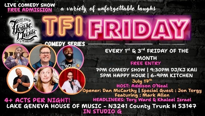 TFI COMEDY SERIES - LIVE w/ host ADDISON O'NEAL - FREE ENTRY!