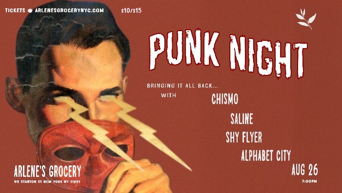 PUNK NIGHT: Chismo / SALINE / Shy Flyer / Alphabet City