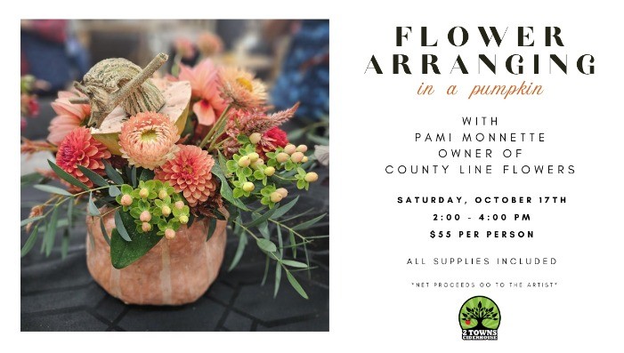 Fresh Flower Arranging - In a Pumpkin!
