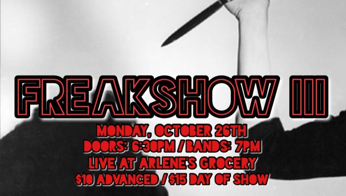 FREAKSHOW III (DAY 2 - MONDAY, OCTOBER 26th)
