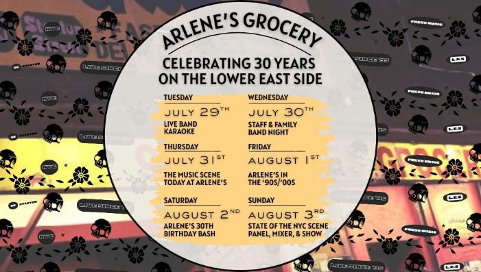 Arlene's Grocery 30th Anniversary Shows!